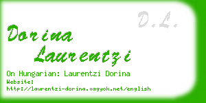 dorina laurentzi business card